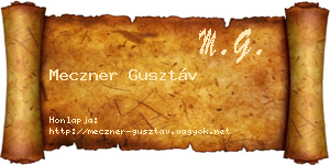 Meczner Gusztáv névjegykártya