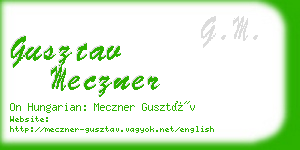 gusztav meczner business card